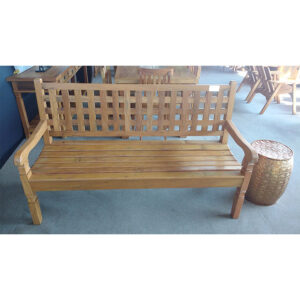 Banco Quadriculado Em Madeira RÚstico De DemoliÇÃo