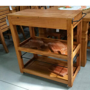 Carrinho Churrasco Em Madeira RÚstico De DemoliÇÃo