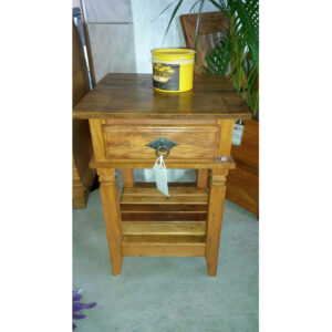 Criado Com 1 Gaveta Em Madeira RÚstico De DemoliÇÃo