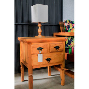 Criado 3 Gavetas Em Madeira De DemoliÇÃo