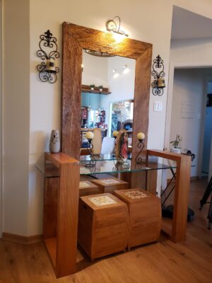 Espelho em Madeira Maciça de Demolição 003