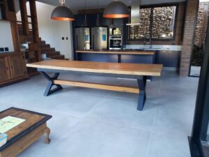 Mesa de Madeira e Aço Carbono 001