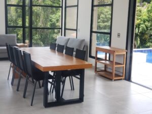 Mesa de Madeira e Aço Carbono 021