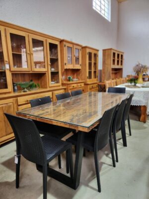 Mesa de Madeira e Aço Carbono 023